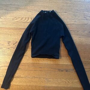Zara Black Crew Neck Women's Top